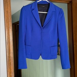 Bright blue jacket with cute details
